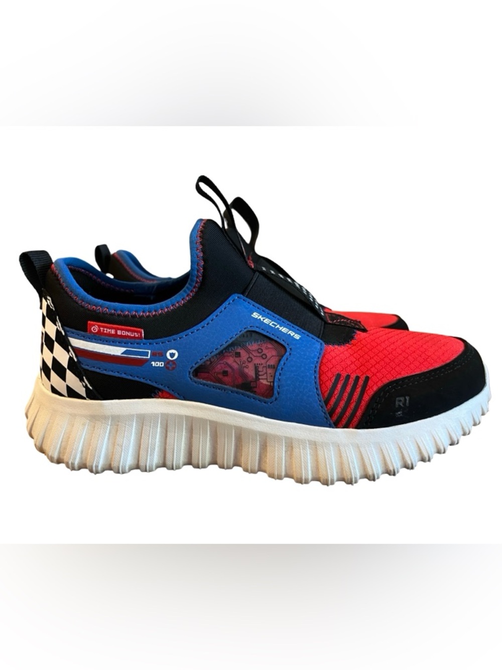 SKECHERS Boy Sz 3 Game Kicks Depth Charge 2.0 Slip-On Sneakers Shoes Lace-Free